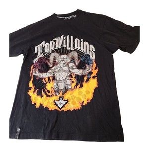LEGEND 1989 Villain Graphic‎ T Shirt Men's Large Black Short Sleeve